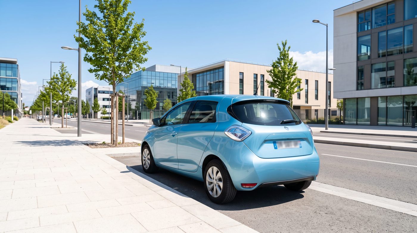 Location de voiture quartier Courtine Avignon : zone moderne avec véhicule