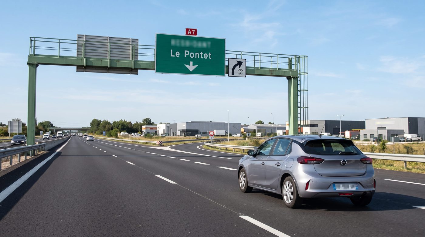 Location de voiture Le Pontet : accès à l'autoroute A7